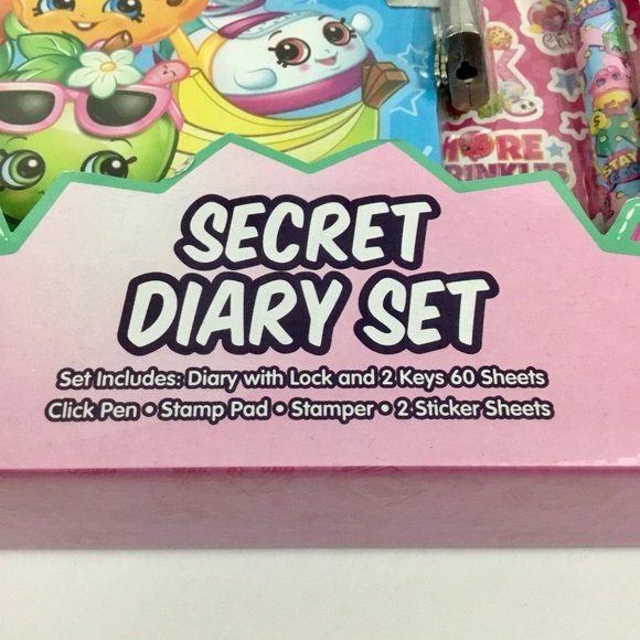 Shopkins Secret Diary Set Lock Pen Stamp - Picture 3 of 7